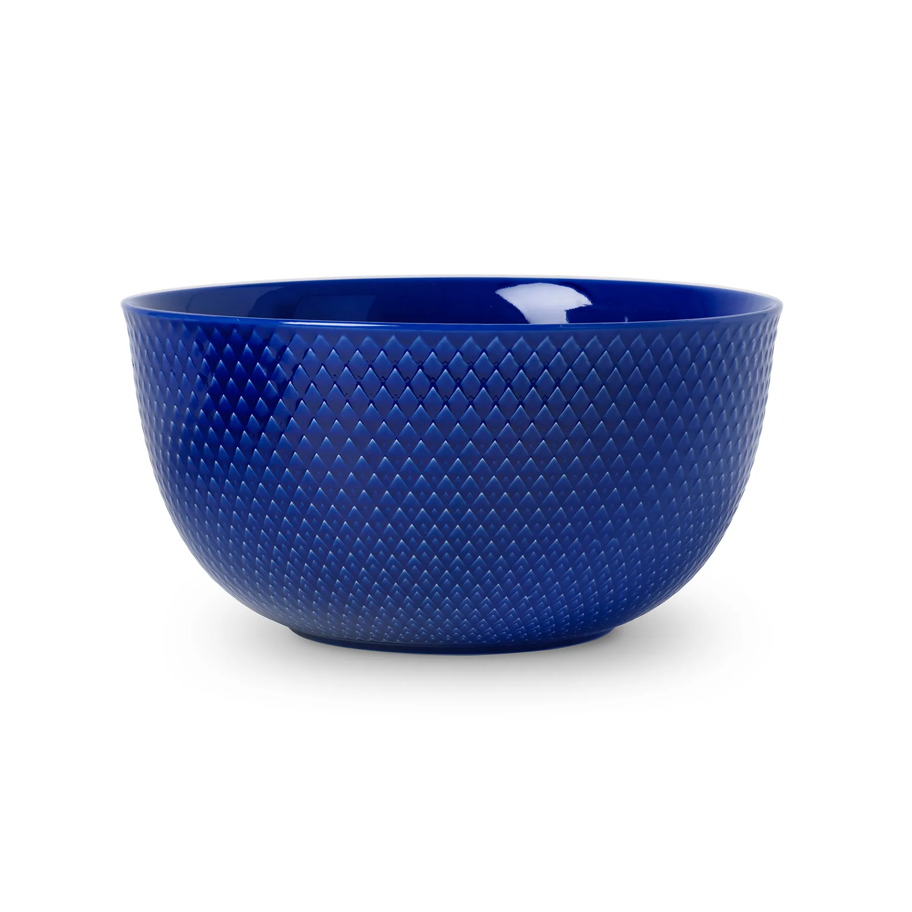 Rhombe serveringsskål Ø22 cm, Mörkblå Lyngby Porcelæn