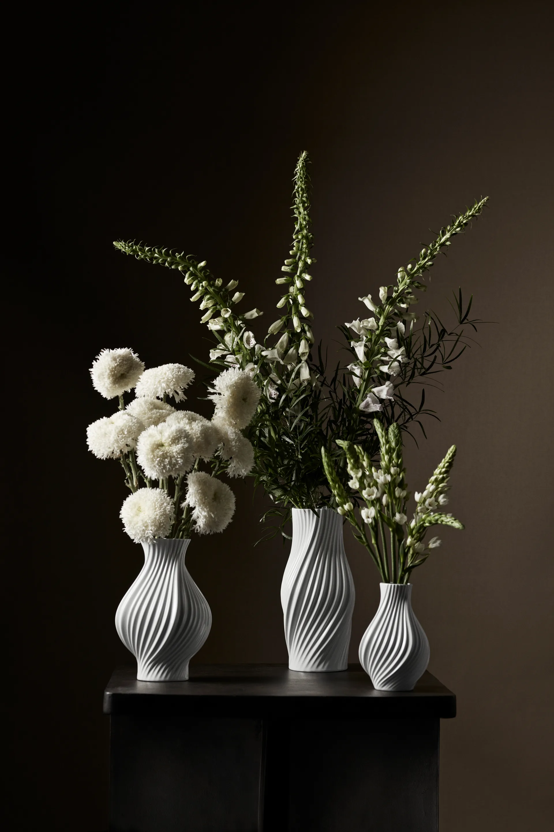 Twist vas 18 cm, Vit Lyngby Porcelæn