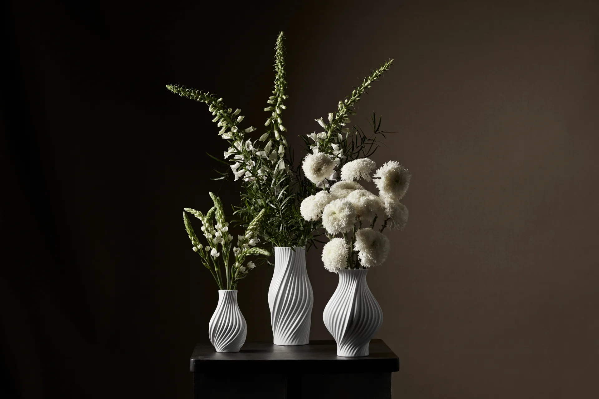 Twist vas 18 cm, Vit Lyngby Porcelæn