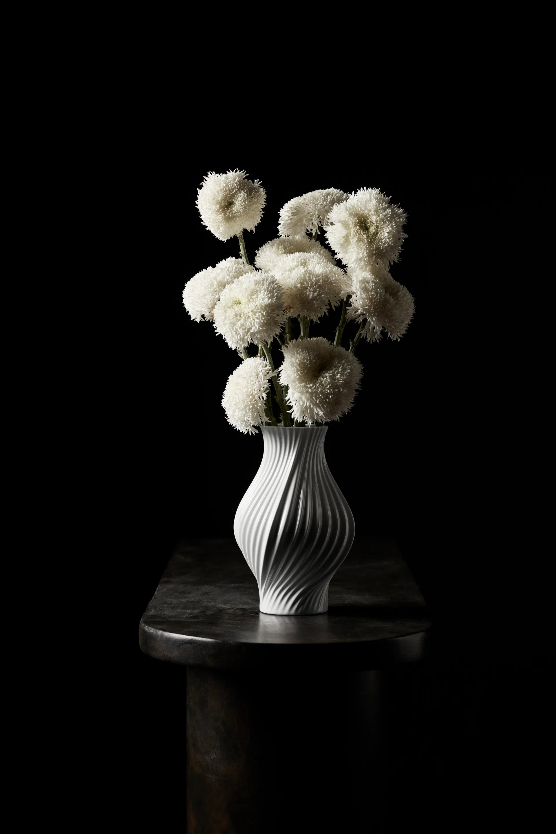 Twist vas 25 cm, Vit Lyngby Porcelæn