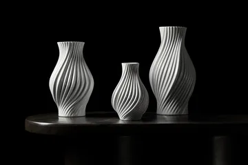 Twist vas 25 cm - Vit - Lyngby Porcelæn