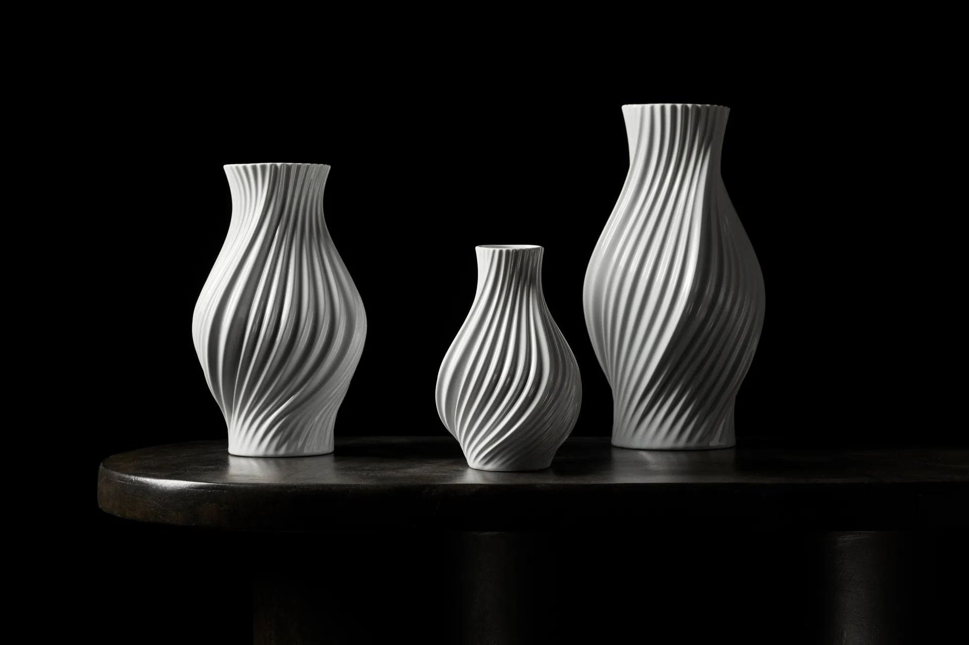 Twist vas 31 cm, Vit Lyngby Porcelæn