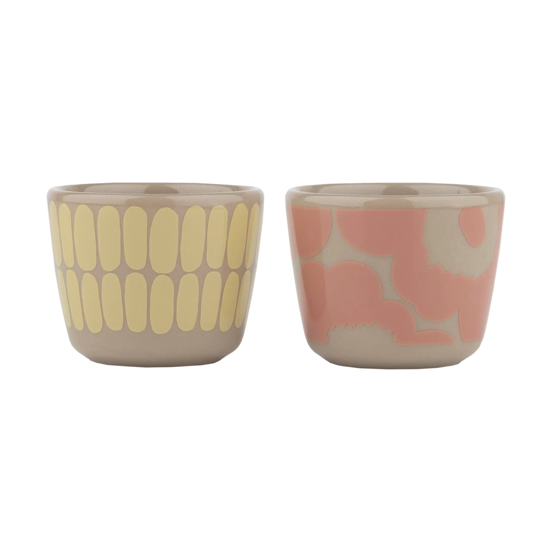 Alku & Unikko äggkopp 2 delar, Terra-powder-yellow Marimekko