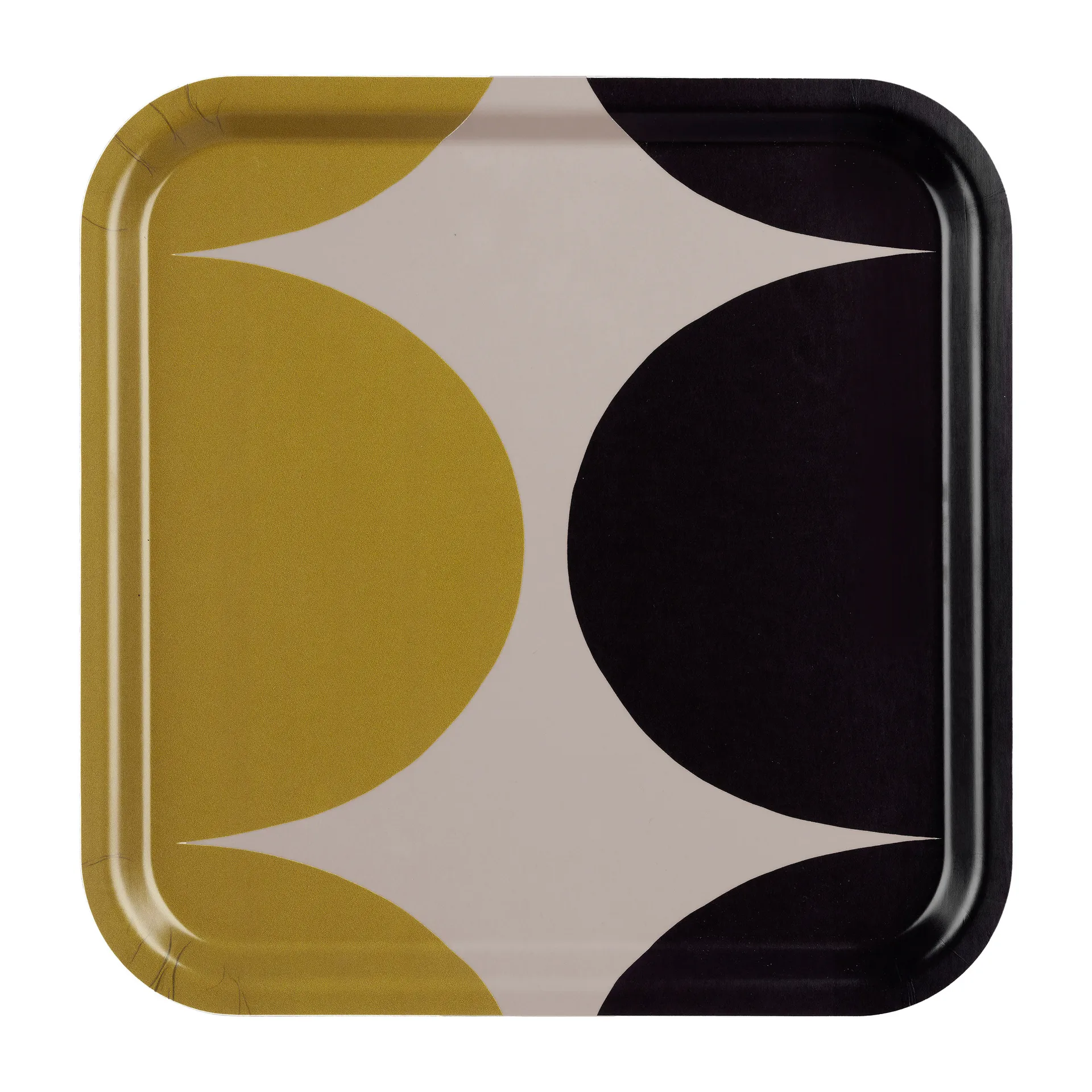 Härkä bricka 32x32 cm, clay-coal-fall yellow Marimekko