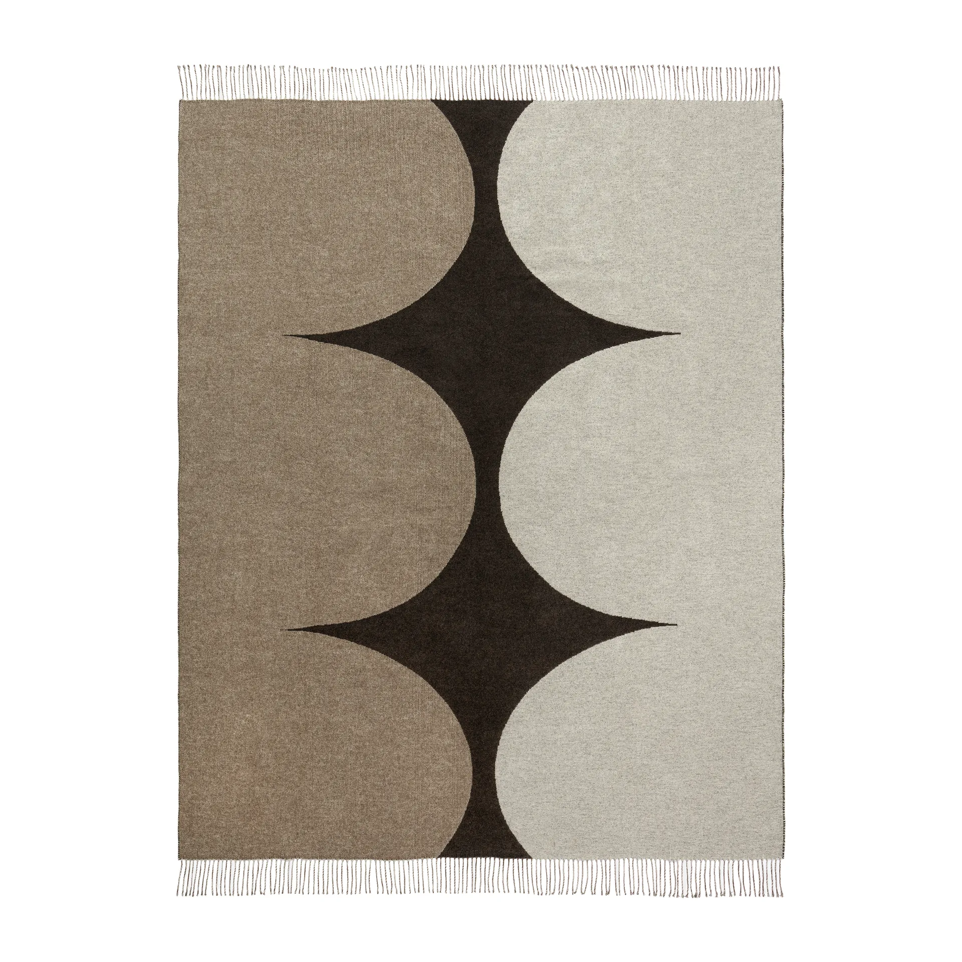 Härkä pläd 170x130 cm, svart-brun-beige Marimekko