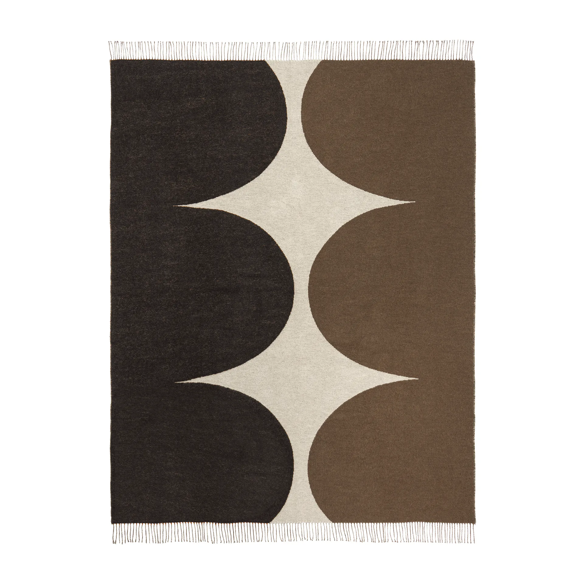 Härkä pläd 170x130 cm, svart-brun-beige Marimekko