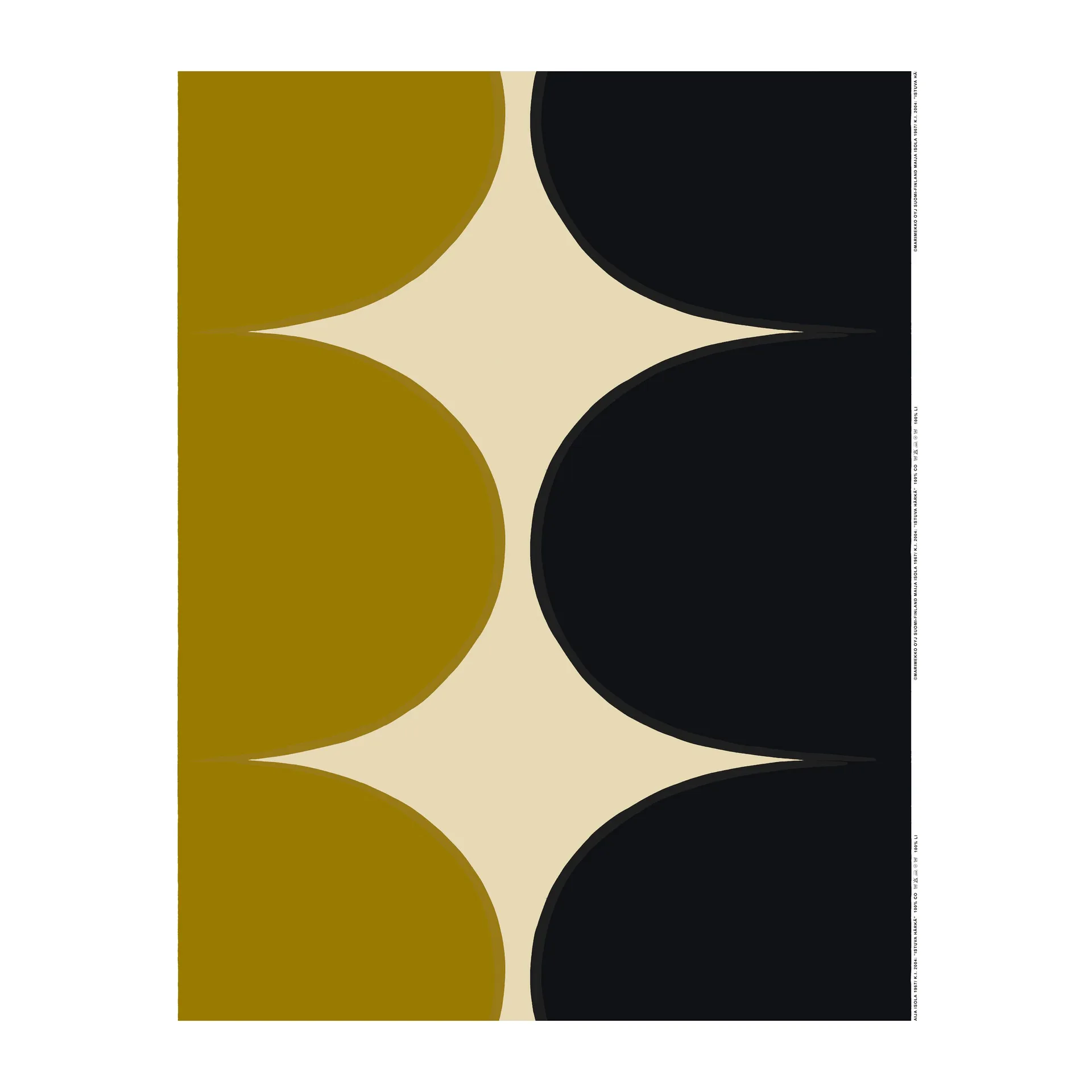 Härkä tyg, Beige-green-olive Marimekko