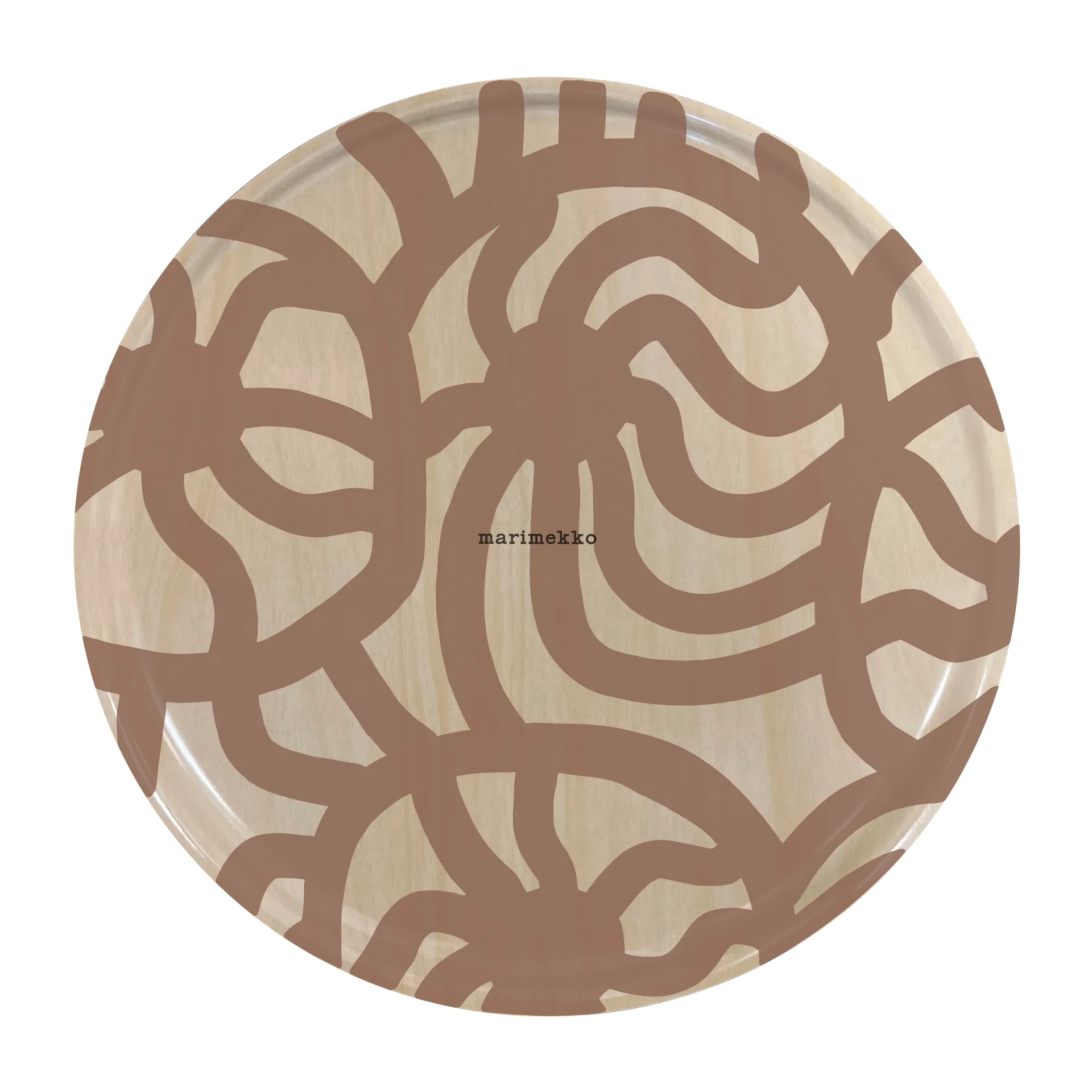 Joonas bricka Ø31 cm, Brun Marimekko