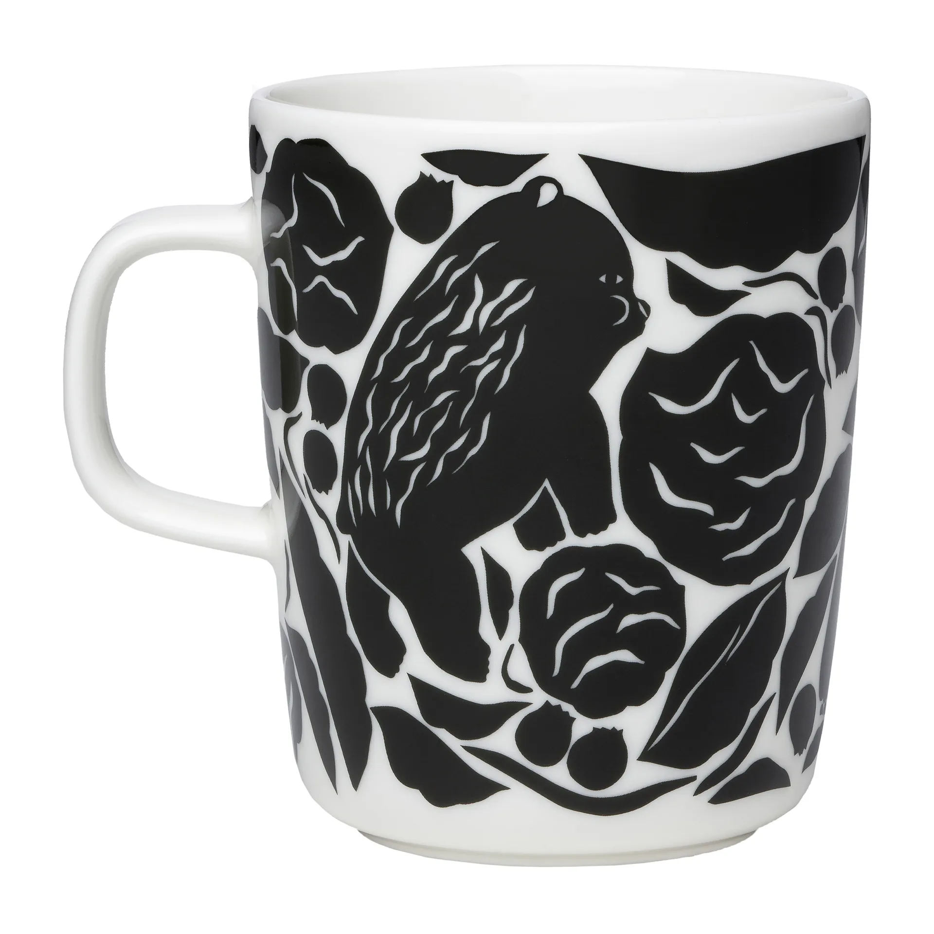 Karhuemo mugg 2,5 dl, Vit-mörkgrön Marimekko