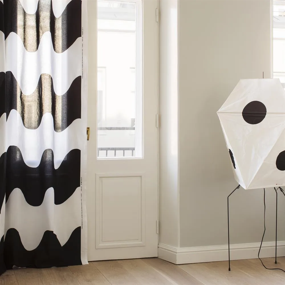 Lokki tyg, svart-vit Marimekko