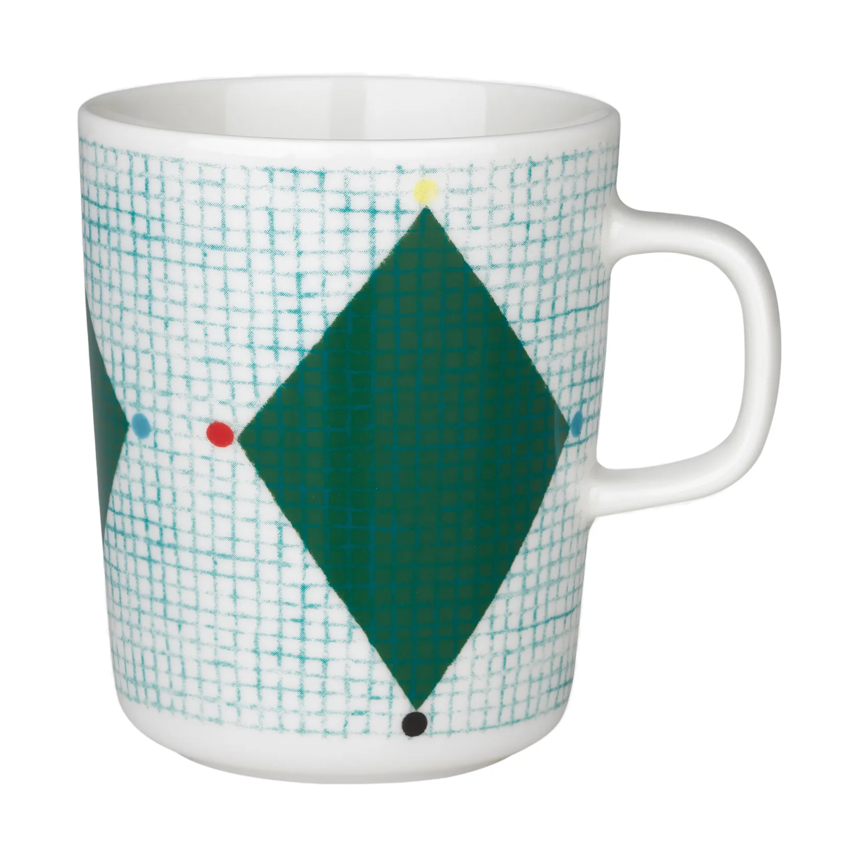 Losagne mugg 2,5 dl, White-green-petrol blue-red Marimekko