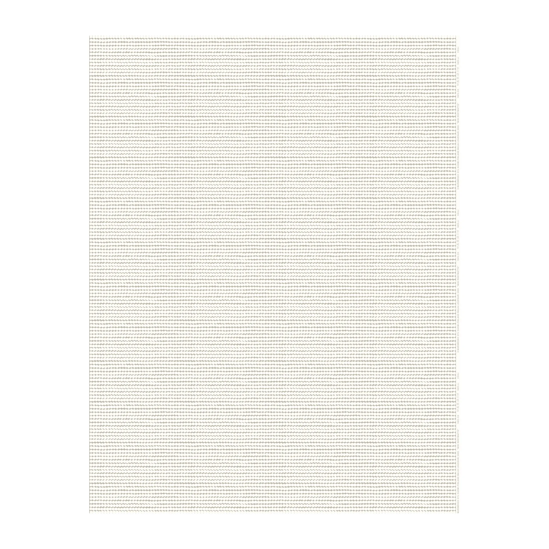 Mini Räsymatto bomullstyg, beige-vit Marimekko