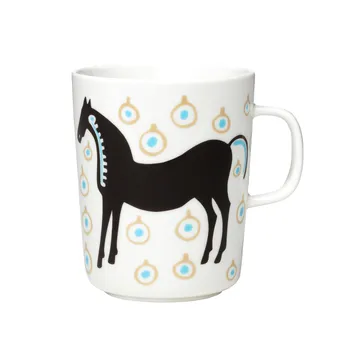 Musta Tamma mugg 25 cl - Vit-brun-beige - Marimekko