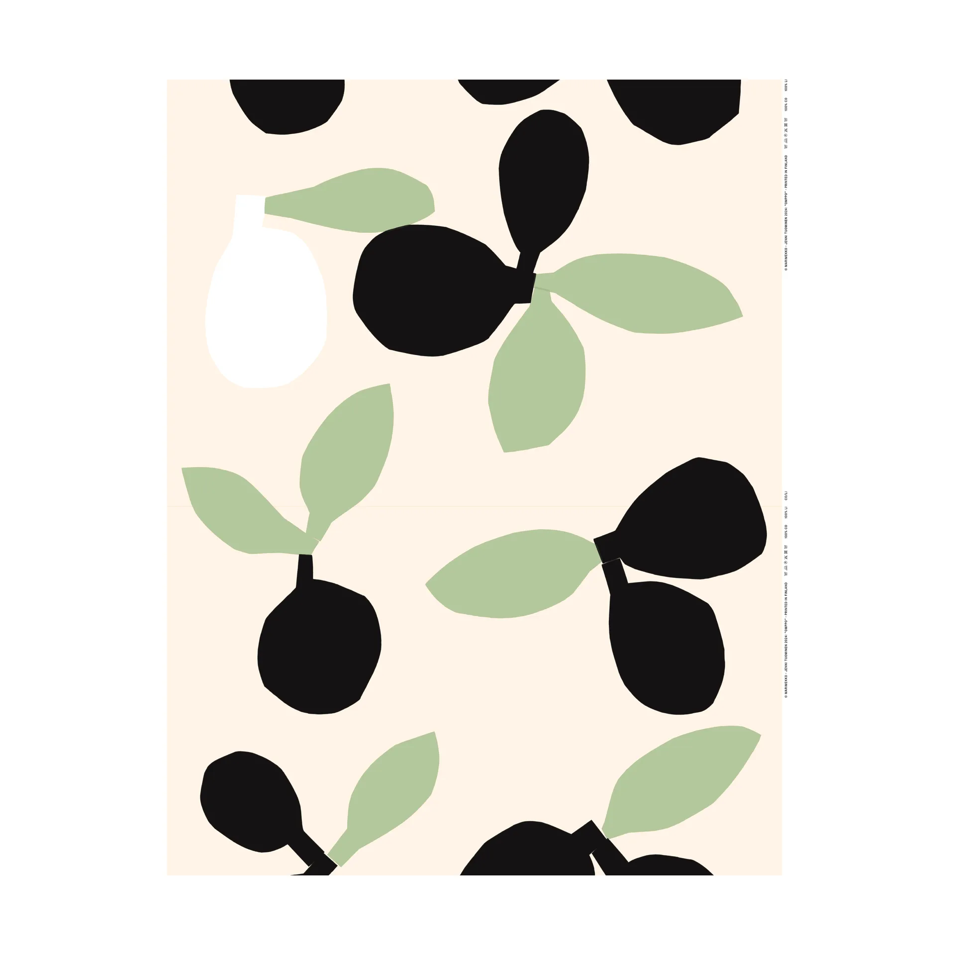 Omppo tyg, Grön, bomull Marimekko