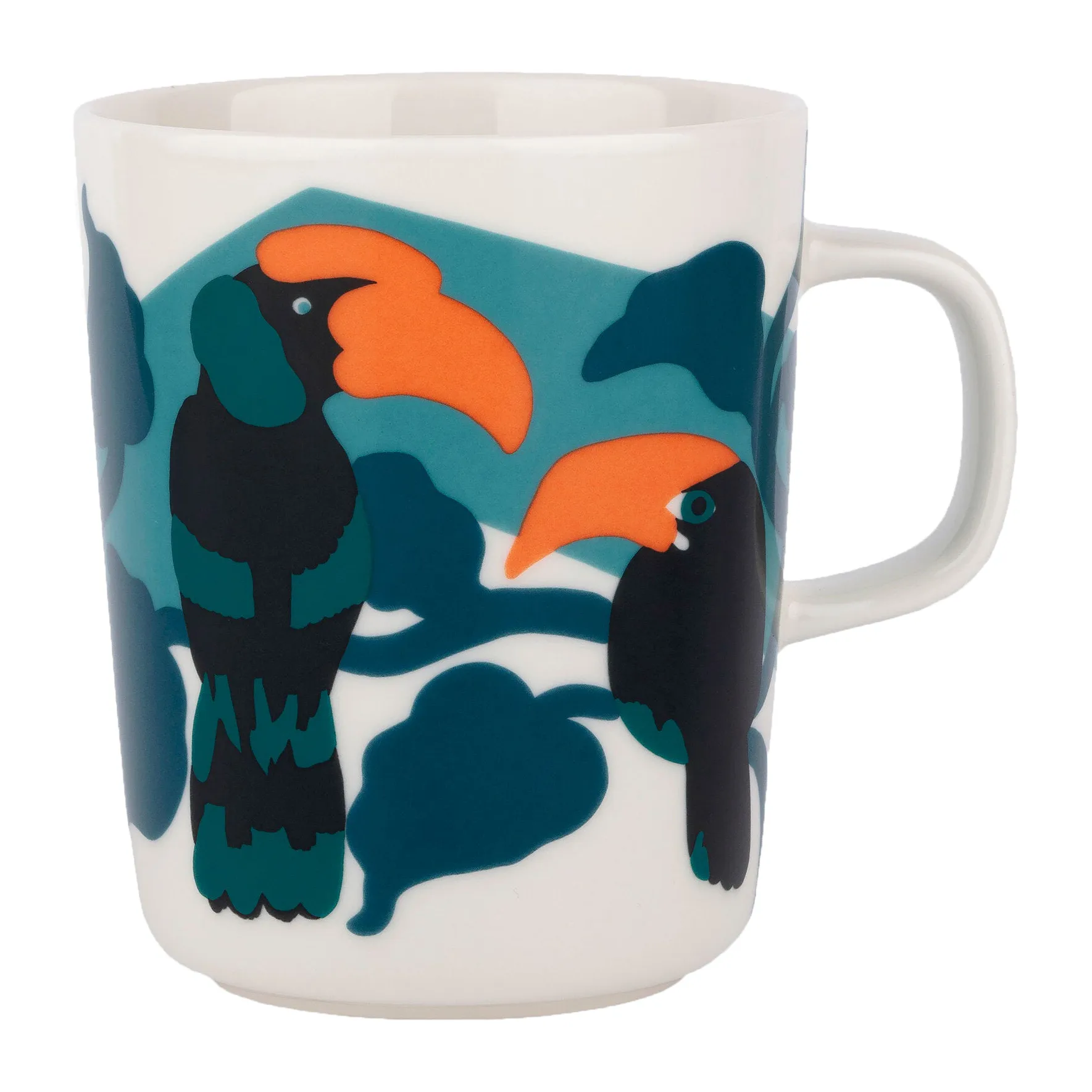 Pepe mugg 25 cl, Vit-turkos-orange Marimekko
