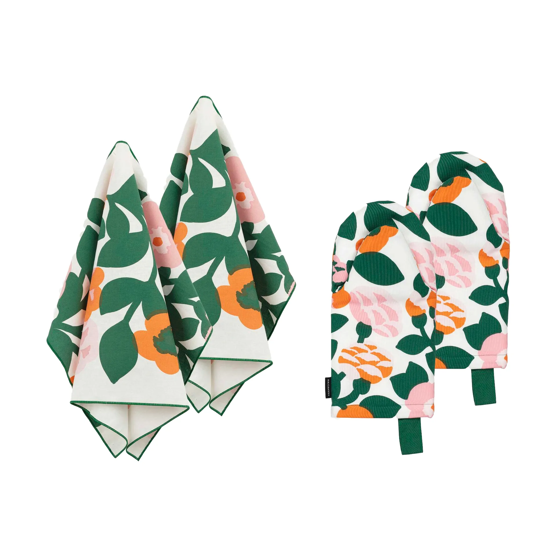 Pieni green green textilset 4 delar, Grön-orange Marimekko