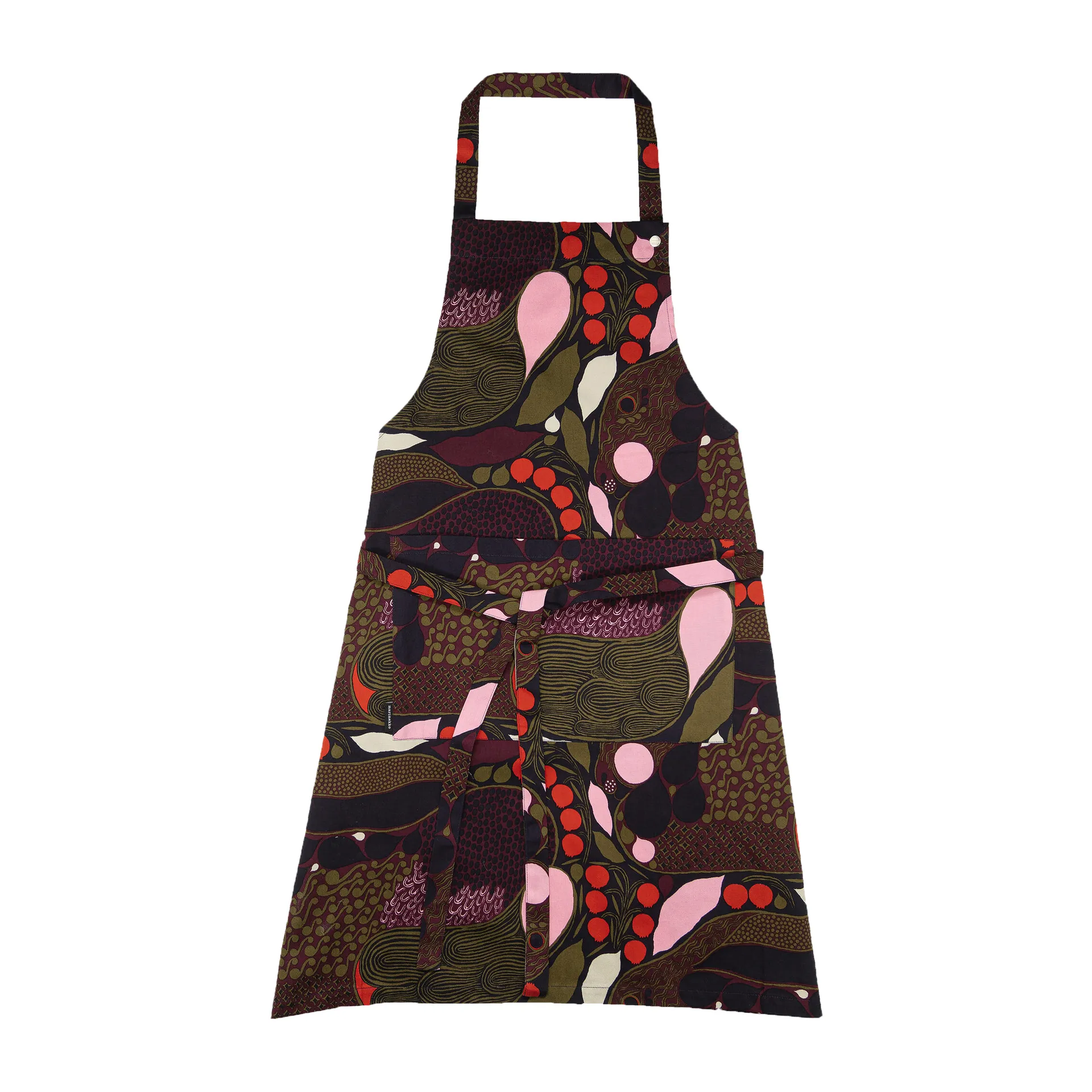 Pieni Rusakko förkläde, Rosa-brun Marimekko