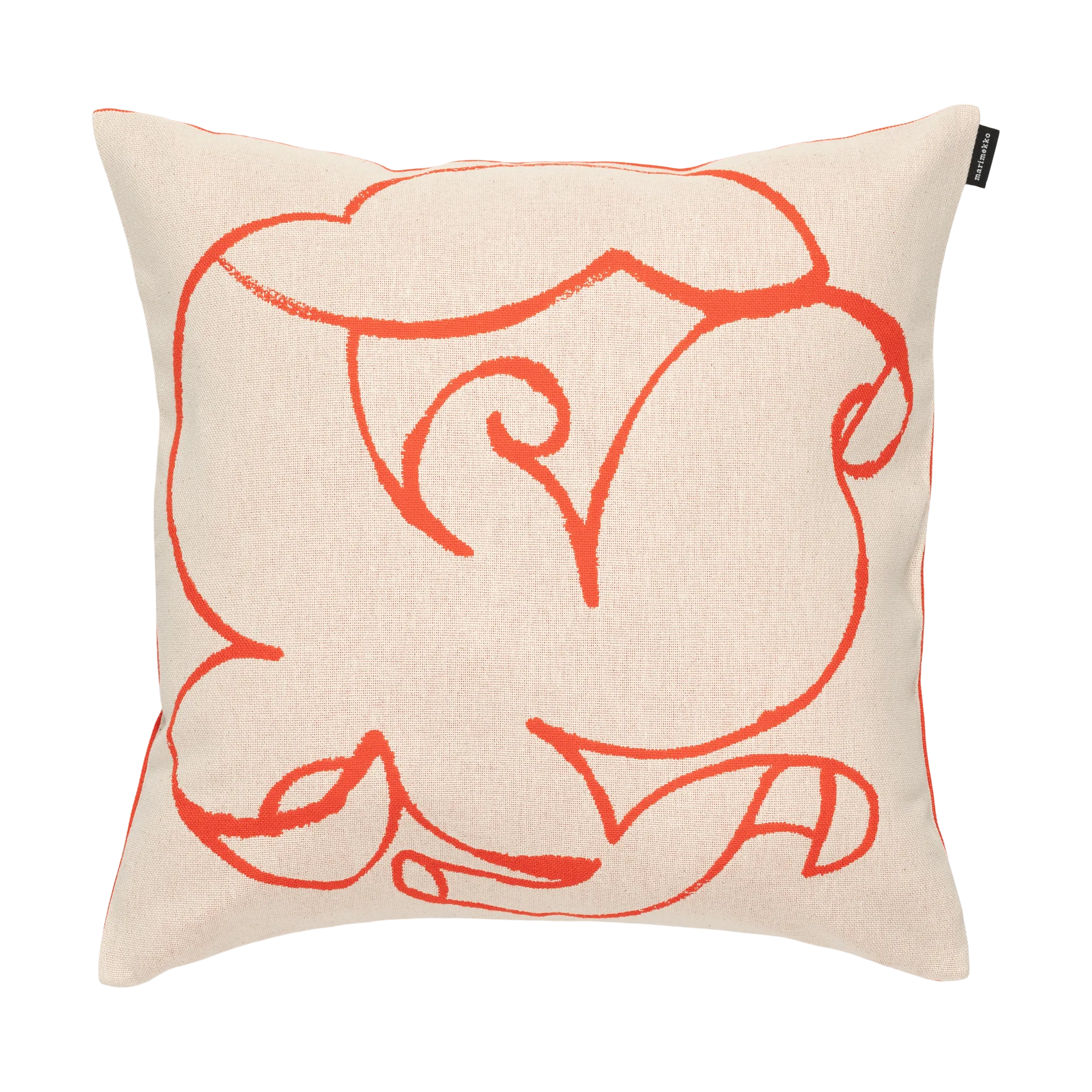 Pistilla kuddfodral 46x46 cm, Offwhite- tomato red Marimekko