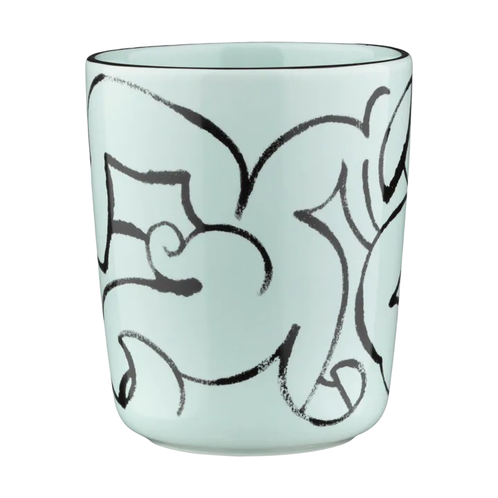 Pistilla mugg 25 cl - Mint-black - Marimekko