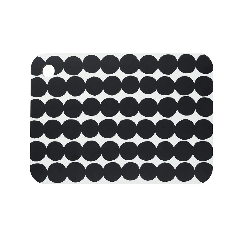 Räsymatto skärbräda, svart-vit Marimekko