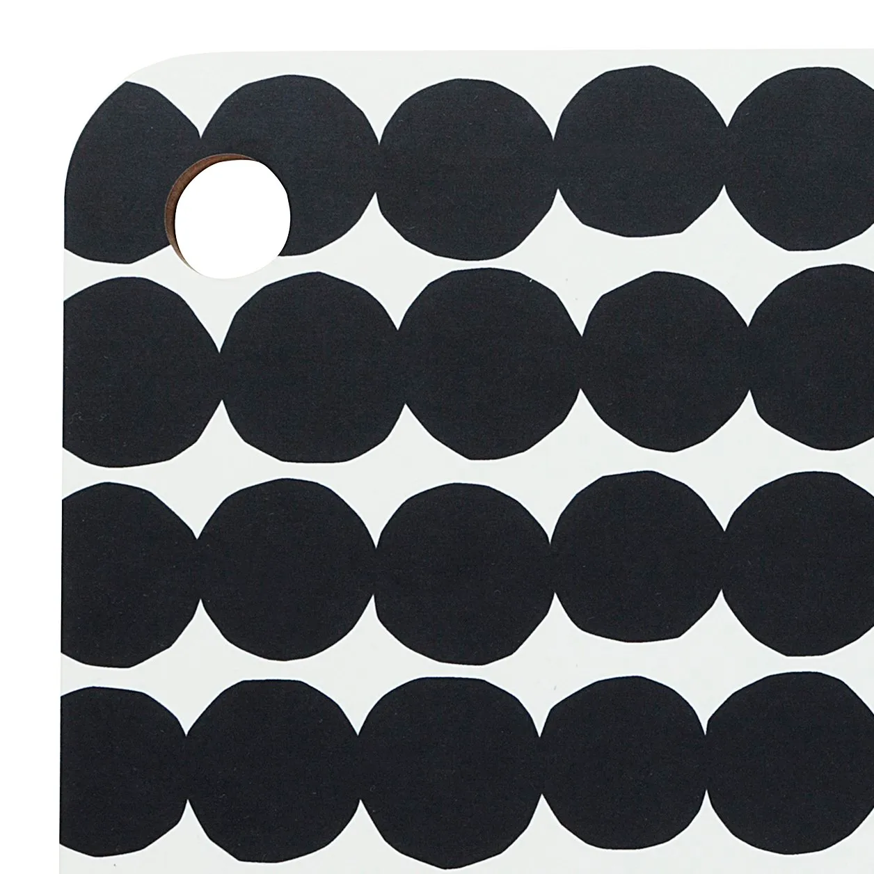 Räsymatto skärbräda, svart-vit Marimekko