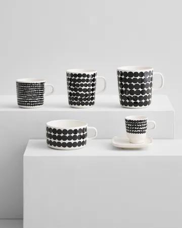 Räsymatto tekopp 25 cl - svart-vit - Marimekko
