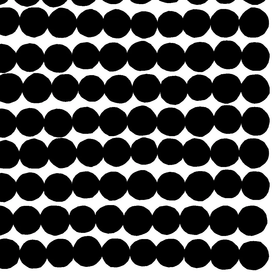 Räsymatto tyg, svart-vit Marimekko