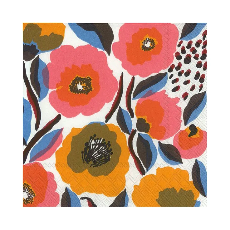 Rosarium servett 33x33 cm 20-pack, Vit Marimekko