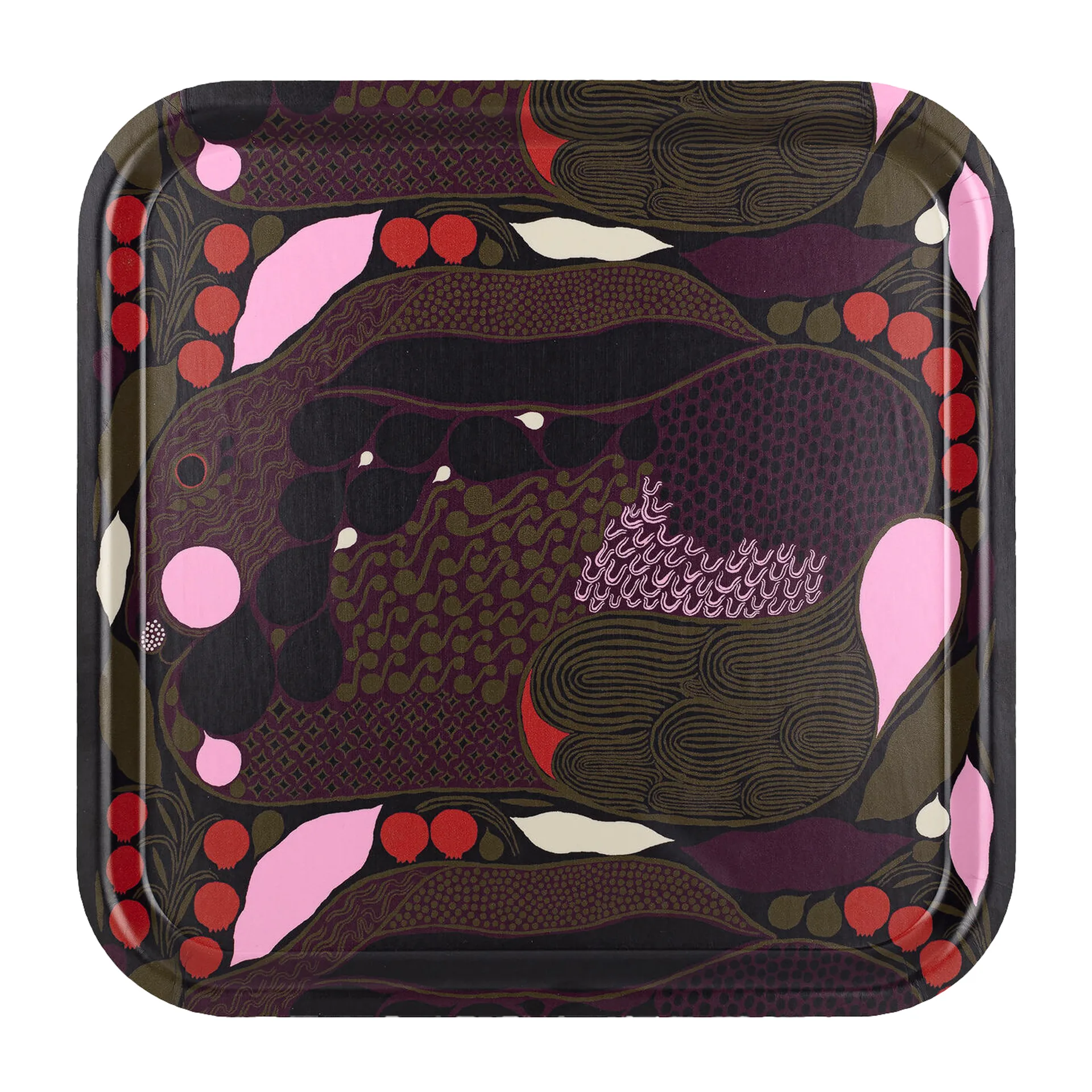 Rusakko bricka 32x32 cm, Rosa-brun Marimekko