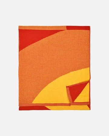 Savanni strandhandduk 100x180 cm - Röd-gul - Marimekko