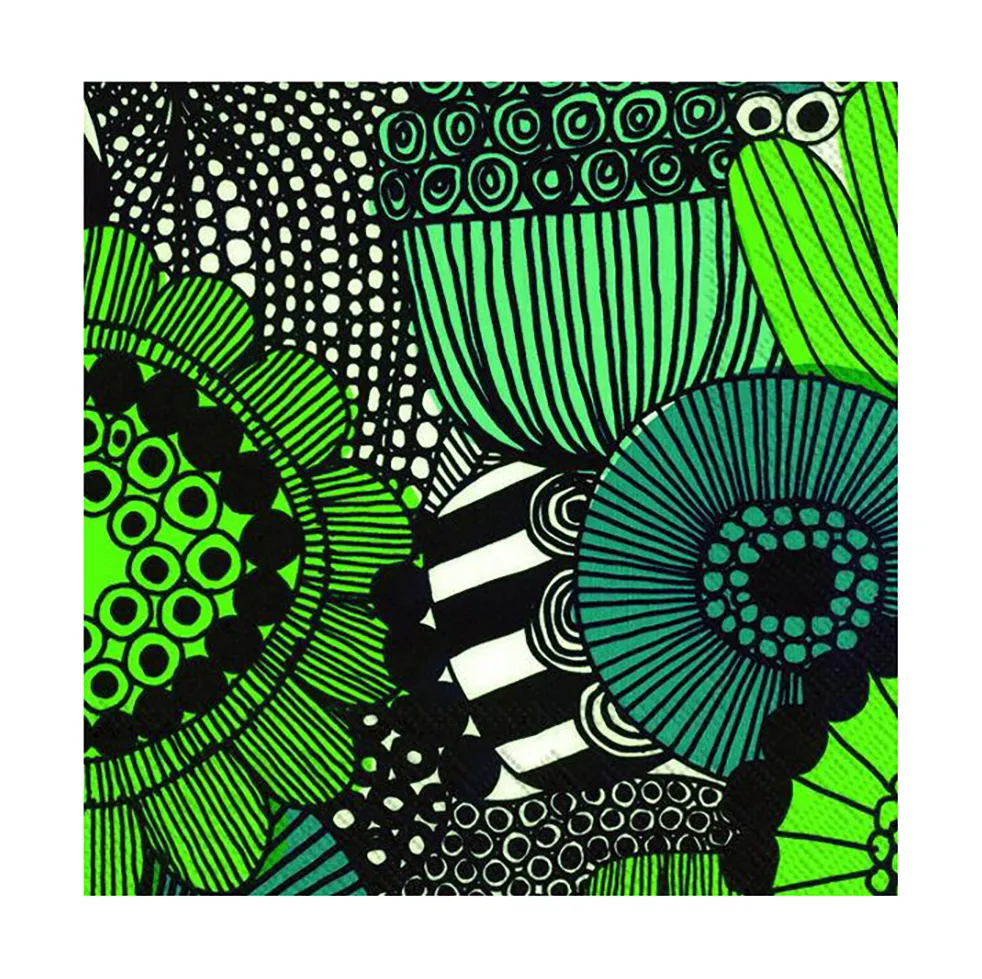 Siirtolapuutarha servett 33x33 cm 20-pack, Grön Marimekko