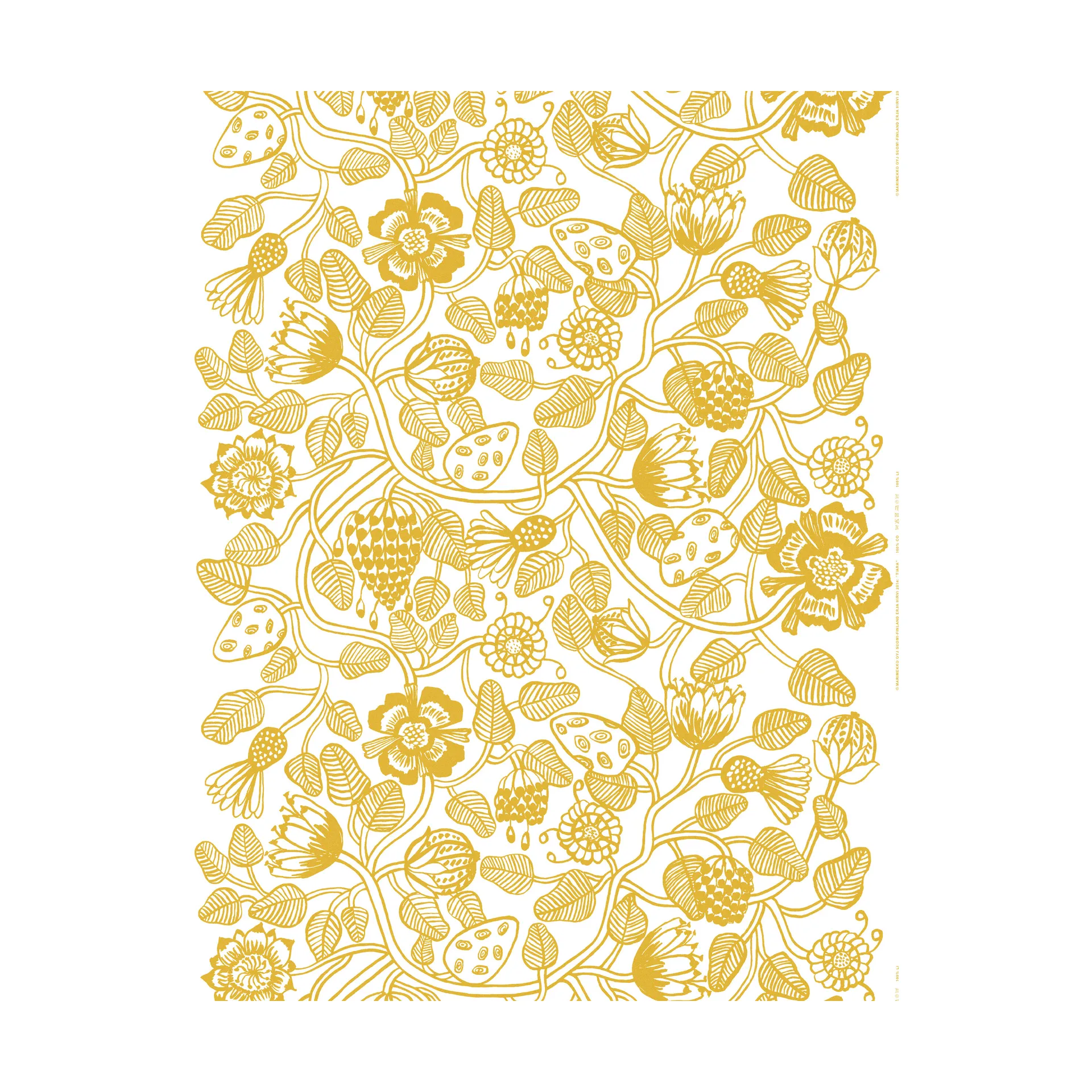 Tiara tyg, White-gold Marimekko