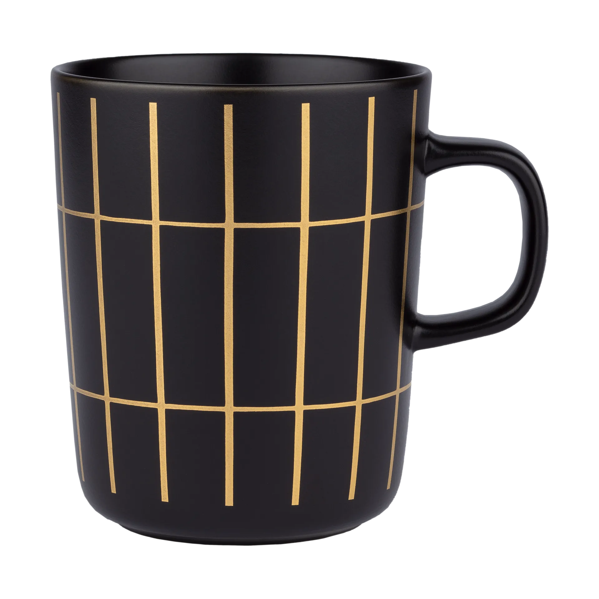 Tiiliskivi metal mugg 25 cl, Black-gold Marimekko