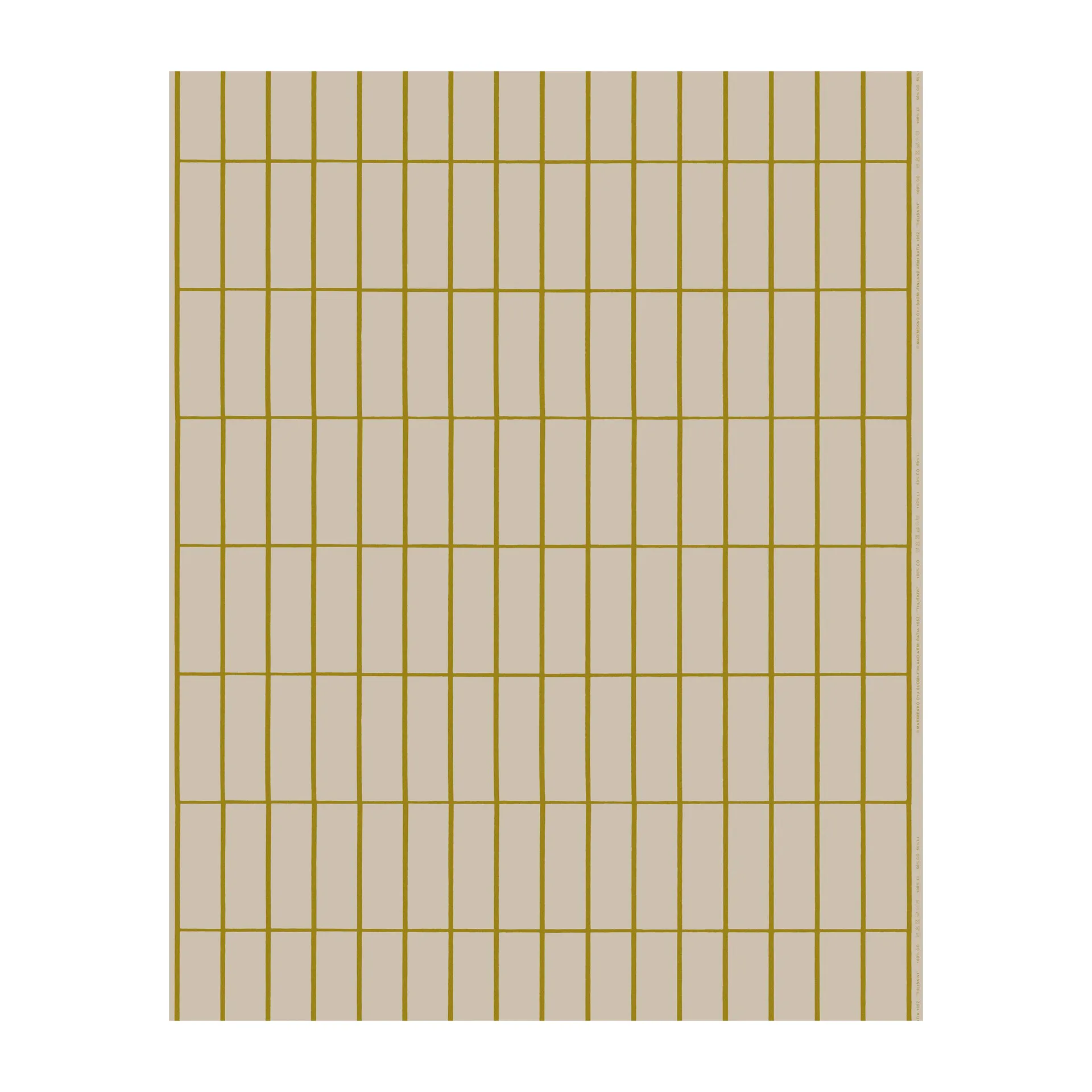 Tiiliskivi tyg linne-viskos, Beige-guld Marimekko