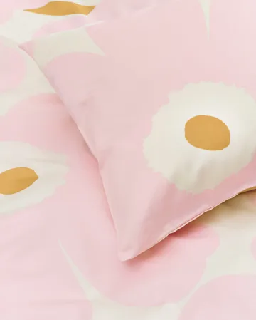 Unikko bäddset 150x210 cm+50x60 cm - White-light pink-beige - Marimekko