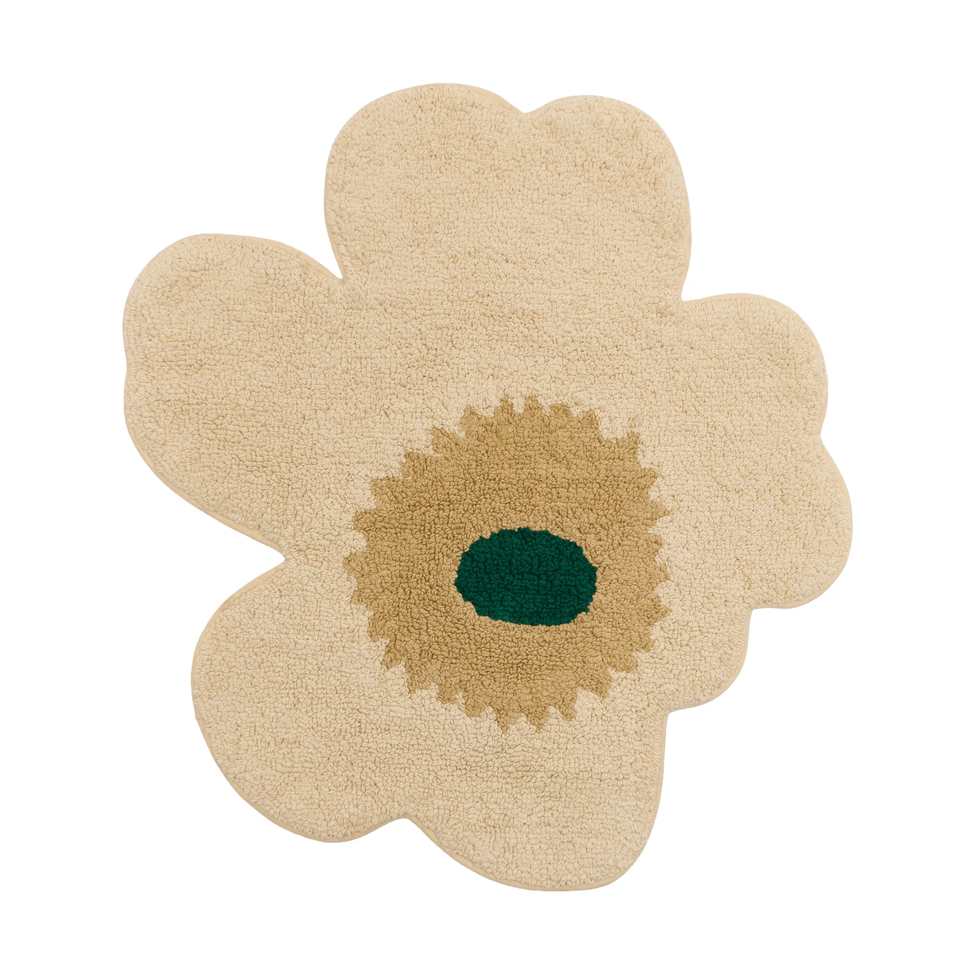 Unikko badrumsmatta 73x74 cm, Hay-sand-emerald Marimekko