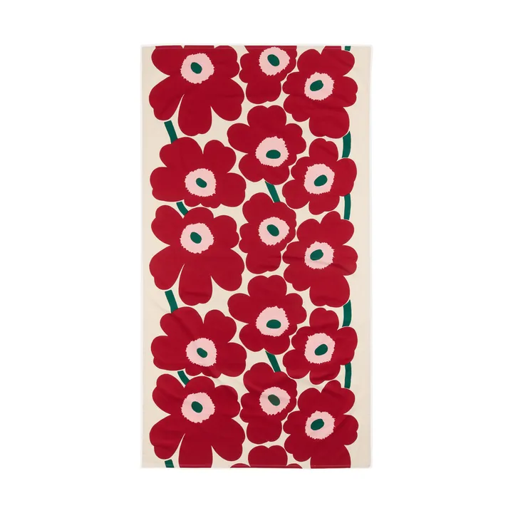 Unikko bordsduk - Off white-cranberry-rose, 135x250 cm - Marimekko