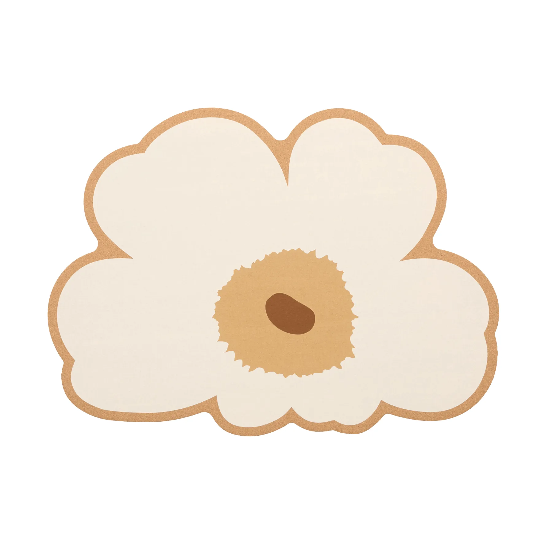 Unikko cork bordstablett, Cork-hay-brown Marimekko