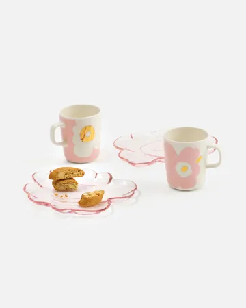 Unikko glasfat 20 cm - Light pink - Marimekko