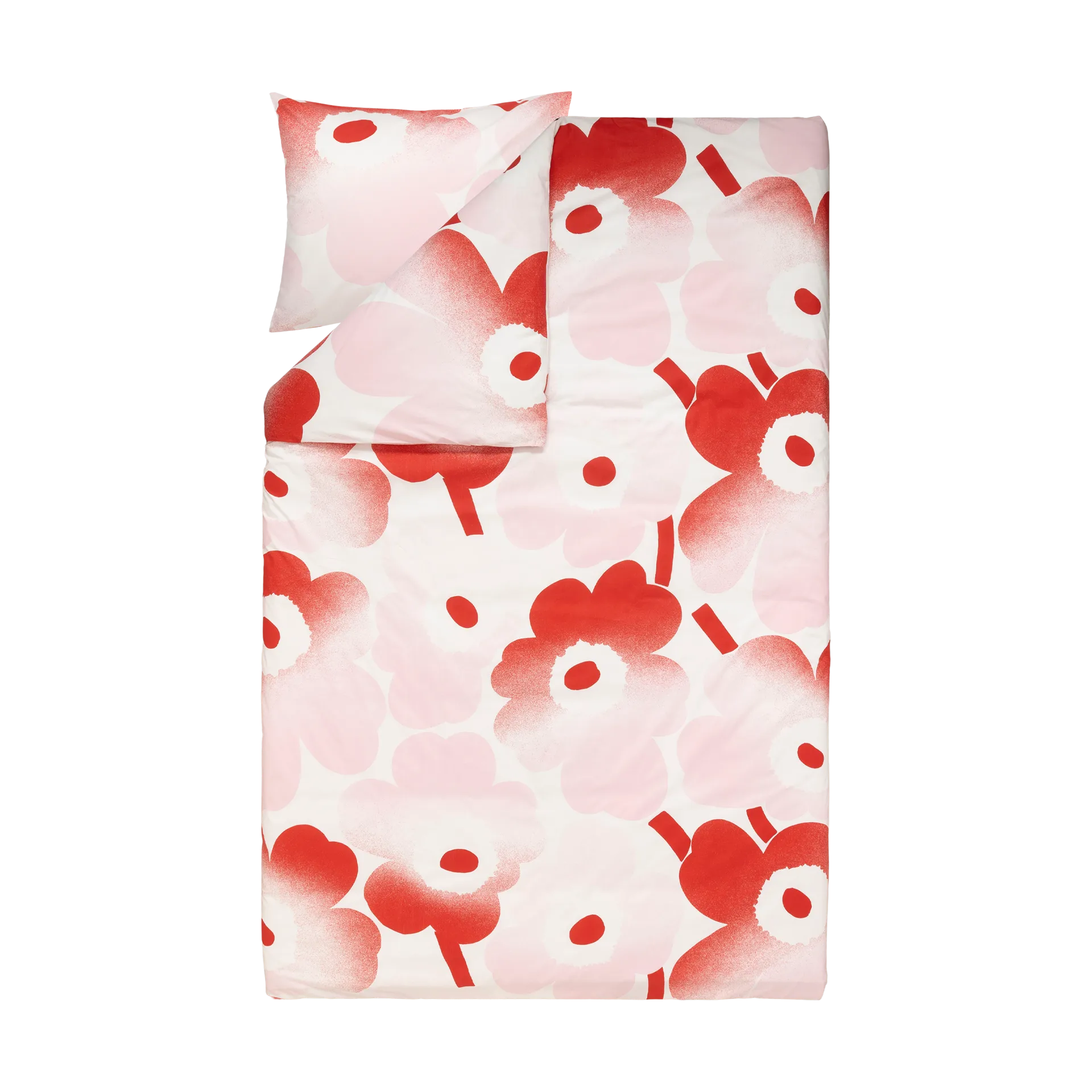 Unikko Häivähdys bäddset 150x210 cm, 50x60 cm, Rosa Marimekko