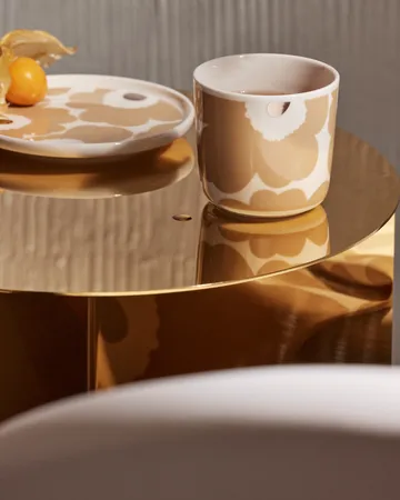 Unikko kopp med fat 20 cl 2-pack - Beige-vit - Marimekko