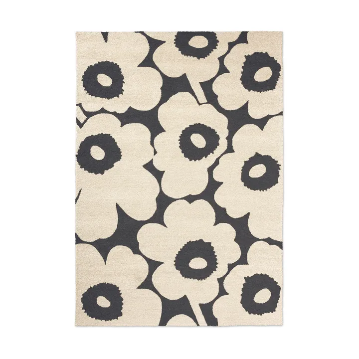 Unikko matta outdoor - Charcoal-white, 250x350 cm - Marimekko