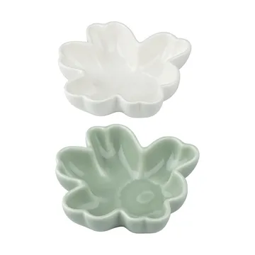 Unikko Shape skål Ø11 cm 2 delar - White-light green - Marimekko