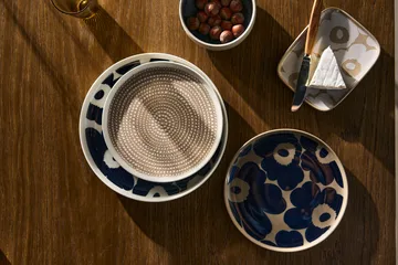 Unikko tallrik Ø25 cm - Vit-mörkblå - Marimekko