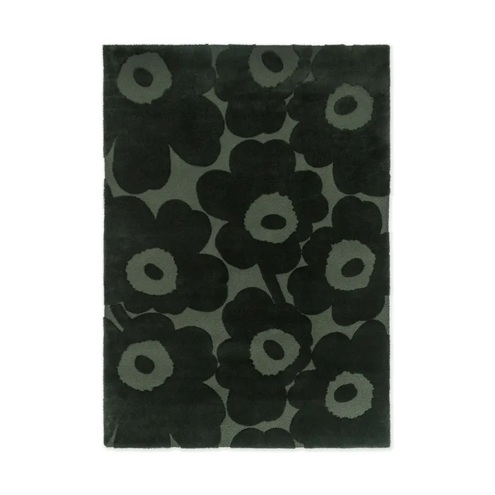 Unikko ullmatta - Dark Green, 140x200 cm - Marimekko