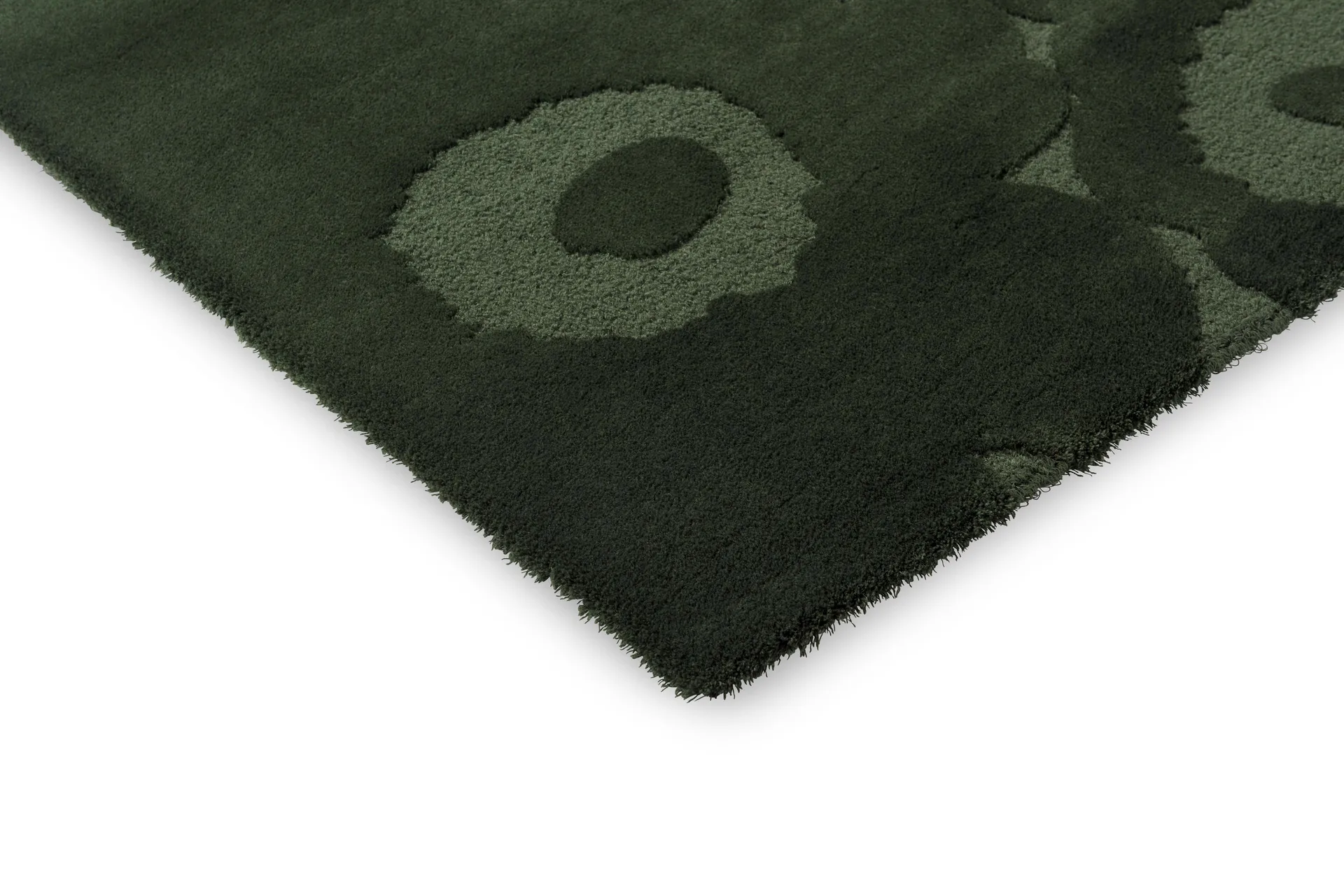 Unikko ullmatta, Dark Green, 140x200 cm Marimekko