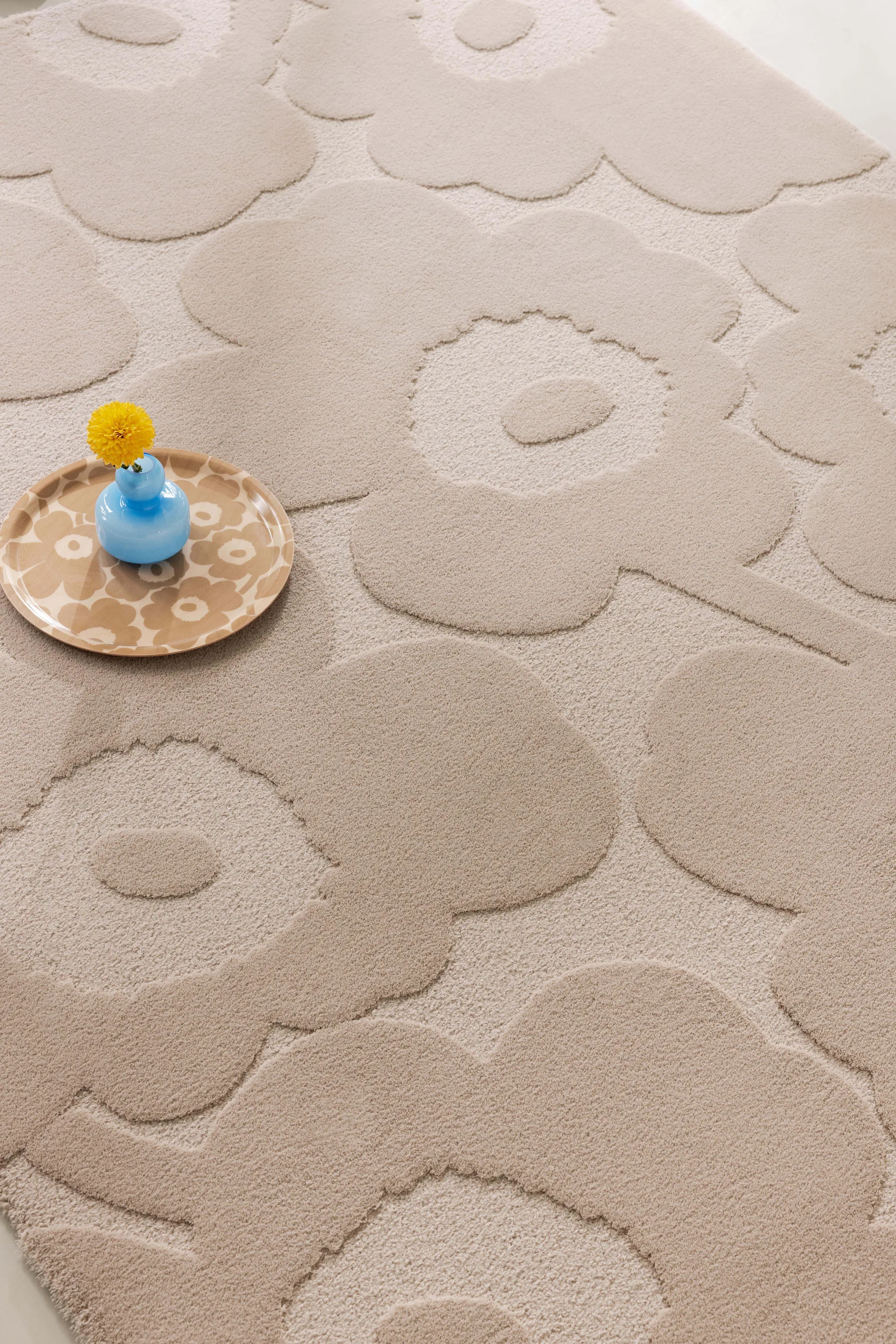 Unikko ullmatta, Light Beige, 250x350 cm Marimekko