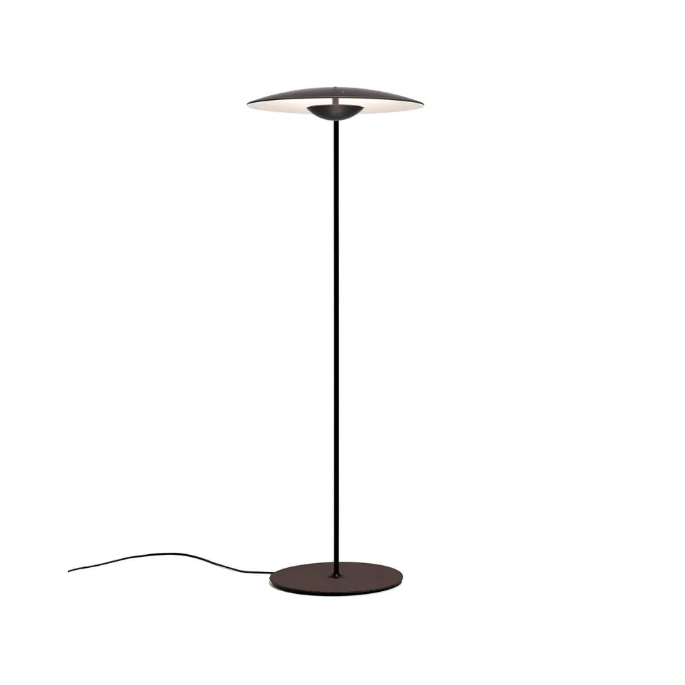 Ginger P golvlampa, wenge, svart stålstativ Marset