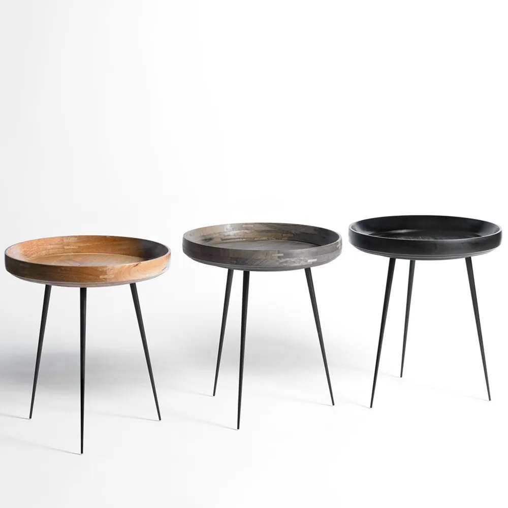 Bowl Medium bord, mango sirka grey, svart stativ Mater