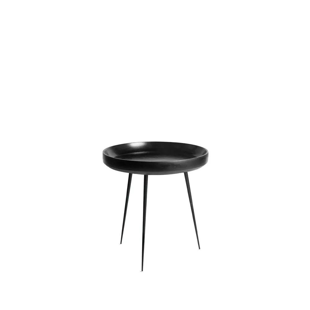 Bowl Small bord, mango svart, svart stativ Mater